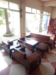 BỘ SOFA CHÂN HƯƠU GỖ GÕ VÀNG . MSP : BSF305