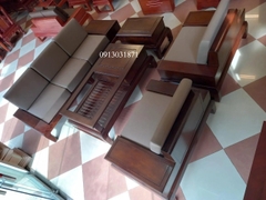 BỘ SOFA CHÂN HƯƠU GỖ GÕ VÀNG . MSP : BSF305