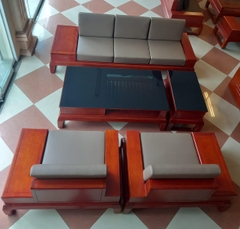 BỘ SOFA CHÂN HƯƠU GỖ GÕ VÀNG . MSP : BSF305