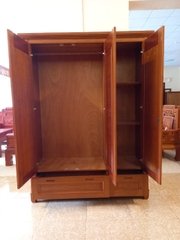 Tủ 3 buồng soi đũa cánh chớp gỗ lát - MSP: T3BSĐCCL86
