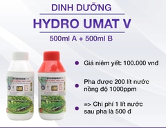 Dinh Dưỡng Thủy Canh Hydro Umat V - rau ăn lá (cặp 2 chai - 1 lít)