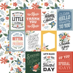 Giấy scrapbook - SALUATATIONS - 3 x 4 Journaling Cards