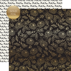 Giấy scrapbook - WEDDING DAY - Gold Floral