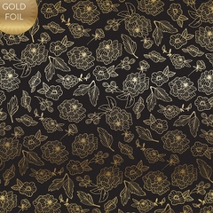 Giấy scrapbook - WEDDING DAY - Gold Floral