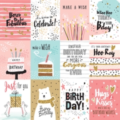 Giấy scrapbook - MAKE A WISH - Happy Birthday