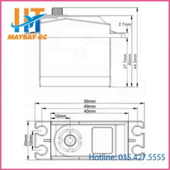SPT5535LV-320 35KG Bánh răng kim loại mô-men xoắn lớn Servo kỹ thuật số cho robot RC