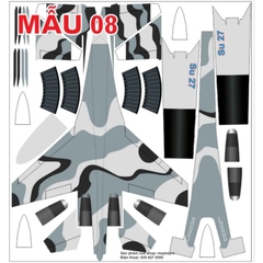 Decal máy bay su27, su37 sải cánh 75cm