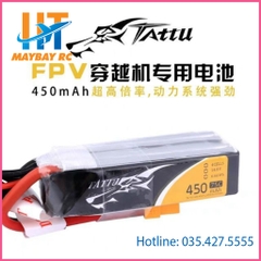 Pin Tattu 4s 450mAh 75C Hàng Chính Hãng XT30