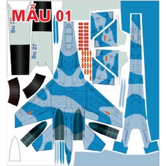 Decal máy bay su27, su37 sải cánh 90cm