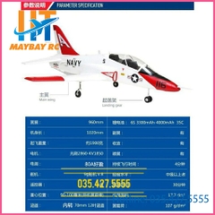 MÁY BAY 2QT-MODEL T45 V2 EPO Sải Cánh 960 mm