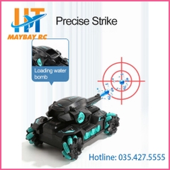 Xe Tăng Điều Khiển Từ Xa Bằng Cảm Biến Đeo Tay Và Remote 2.4Ghz Tank Fight, Xoay 360 Độ, Bắn Đạn Nước