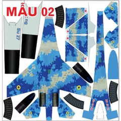 Decal máy bay su27, su37 sải cánh 90cm