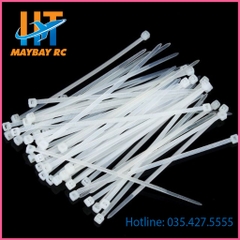 Combo 30 dây thít nhựa màu trắng loại 3x100mm, 4x 150mm