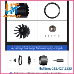 Combo động cơ fan 80mm fms lực 3.5kg cho máy bay điều khiển