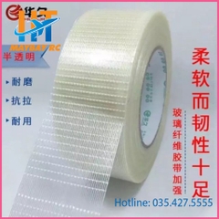 BĂNG KEO THỦY TINH SỢI CARO 4CM,
