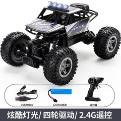 Mô hình xe đua địa hình 4WD điều khiển từ xa động cơ kép vỏ kim loại bánh xích đá tần số 2.4GHz tỉ lệ 1:16 dà