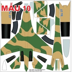 Decal máy bay su27, su37 sải cánh 75cm