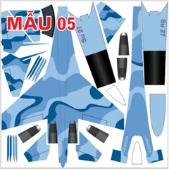 Decal máy bay su27, su37 sải cánh 70cm