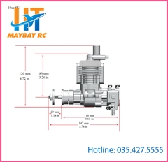 {HÀNG ORDER} Động Cơ RCGF Stinger 10CC SE Chính Hãng Bô Ngang