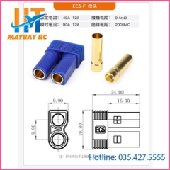 Jack cắm EC5 V2 mã vàng chịu dòng hơn 120A