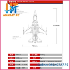 KIT máy bay điều khiển F16 sải 78cm dài 101cm EPO