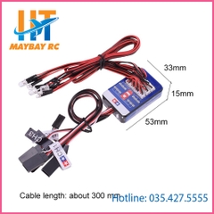 Hệ thống đèn 12 bóng cho xe đồ chơi điều khiển từ xa RC cho 1/10 Tamiya Hop-up Drift