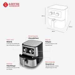 Nồi Chiên Không Dầu LOTTE ALUMINIUM 5.5L - công nghệ Air Fryer (LTS-AF5SM)