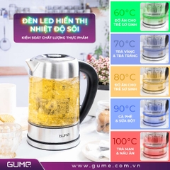 Ấm đun siêu tốc phím cảm ứng 1.7L GUME - GMEK-2201