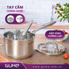 Bộ Nồi Chảo GUME, Chất Liệu Inox Với đáy 5 Lớp Phù Hợp Với Mọi Loại Bếp