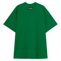 Áo Thun Màu Xanh Lá Trơn Cổ Tròn Nam Nữ, Form Rộng Dáng Unisex