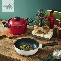 Bộ nồi chảo sâu lòng Lock&Lock Christmas Decore LDE1202IHS01