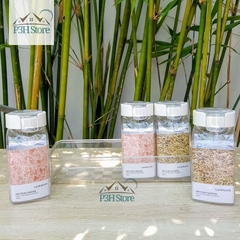 Bộ 4 hộp đựng gia vị , đồ khô kèm khay HTE500NS4