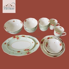 Bộ chén dĩa sứ 23 món Lock&Lock The Rose SLT662