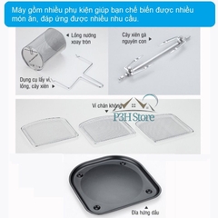 Nồi chiên không dầu Lock&Lock 12L đa năng thay thế nhiều dụng cụ nấu ăn EJF696BLK - Lò Chiên Không Khí Hàng Chính Hãng