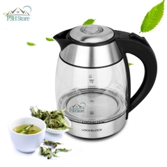 Ấm đun siêu tốc Lock&Lock thân bình thủy tinh dung tích 1.8L công suất 1850W  EJK418SLV