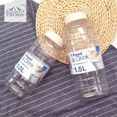 Bình đựng nước nhựa Lock&Lock Chess Water Bottle 1.0L/1.5L Nắp màu trắng HAP810 HAP812 P3hstore