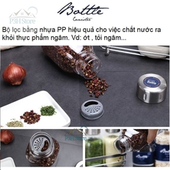 Bình đựng thực phẩm có lưới lọc Lock&Lock Canister dùng ngâm tỏi ớt đựng gia vị HTE550 HTE551 HTE552 HTE553