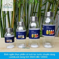 Bình đựng thực phẩm có lưới lọc Lock&Lock Canister dùng ngâm tỏi ớt đựng gia vị HTE550 HTE551 HTE552 HTE553