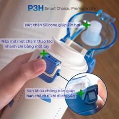 Bình Giữ Nhiệt Inochi 500ml Fuji Stead nắp mở 1 chạm quai xách tiện lợi P3H