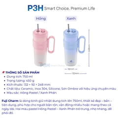 Bình Giữ Nhiệt ruột phủ sứ Inochi Fuji Charm 750ml Phong Cách, Bền Bỉ và Tiện Lợi P3H