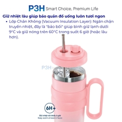 Bình Giữ Nhiệt ruột phủ sứ Inochi Fuji Charm 750ml Phong Cách, Bền Bỉ và Tiện Lợi P3H