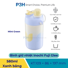 Bình giữ nhiệt Inochi Fuji Glee 580ml 2 chế độ uống dây đeo chéo màu sắc thời trang P3H