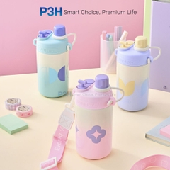 Bình giữ nhiệt Inochi Fuji Glee 580ml 2 chế độ uống dây đeo chéo màu sắc thời trang P3H