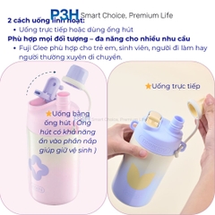Bình giữ nhiệt Inochi Fuji Glee 580ml 2 chế độ uống dây đeo chéo màu sắc thời trang P3H