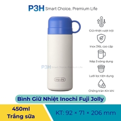 Bình Giữ Nhiệt Inochi Fuji Jolly 450ml nắp dùng làm ly uống, quai xách tiện lợi P3H