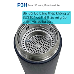 Bình giữ nhiệt Kims Cook 520ml thép không gỉ SUS316 cao cấp nắp vặn kín hơi dây xách tiện lợi XB-19124 P3H Store
