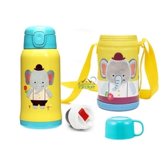 Bình nước giữ nhiệt dành cho bé Lock&Lock Cartoon có quai đeo 2 đầu rót LHC1435