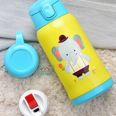 Bình nước giữ nhiệt dành cho bé Lock&Lock Cartoon có quai đeo 2 đầu rót LHC1435