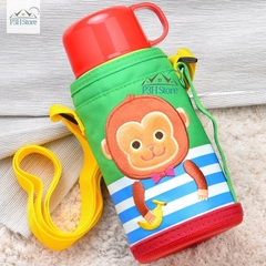 Bình nước giữ nhiệt dành cho bé Lock&Lock Cartoon có quai đeo 2 đầu rót LHC1435
