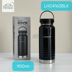 Bình Giữ Nhiệt LocknLock 900ml Wave Handle màu đen LHC4163BLK